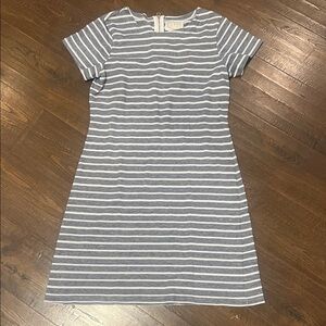 Sail to Sable Striped Short Sleeve Dress Medium